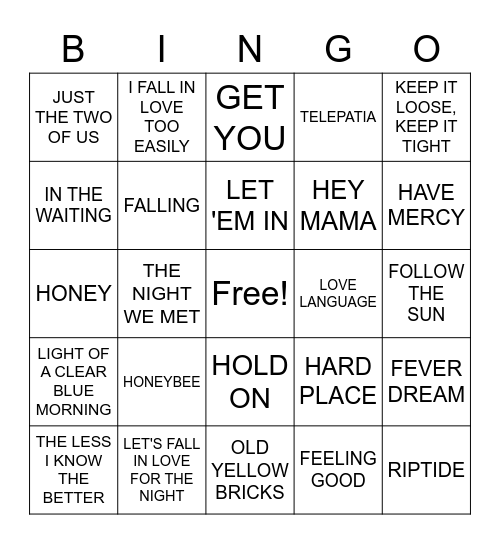 MUSIC THERAPY BINGO (X) Bingo Card