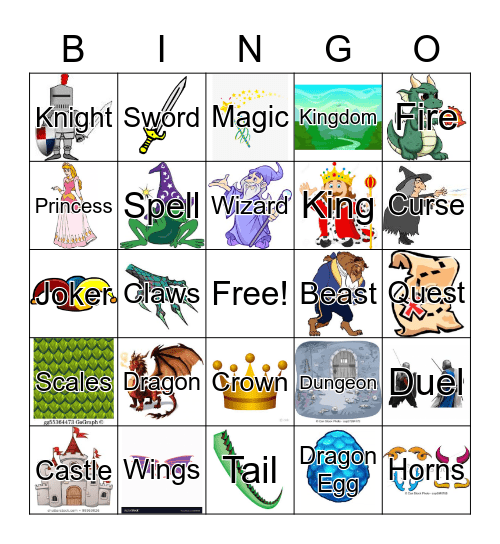 Dragon Along Bingo Card