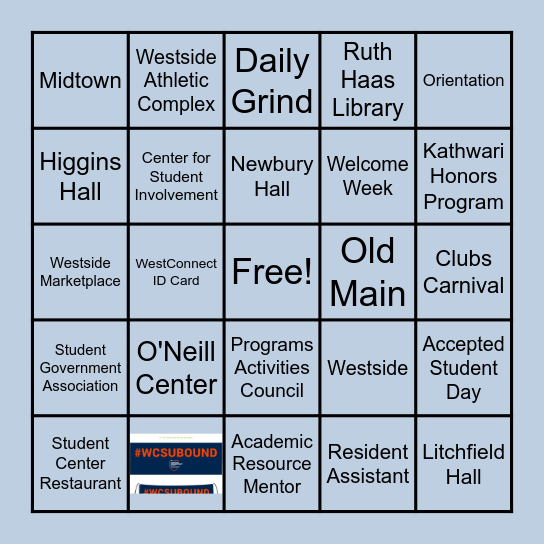 WCSU Bound BINGO Card