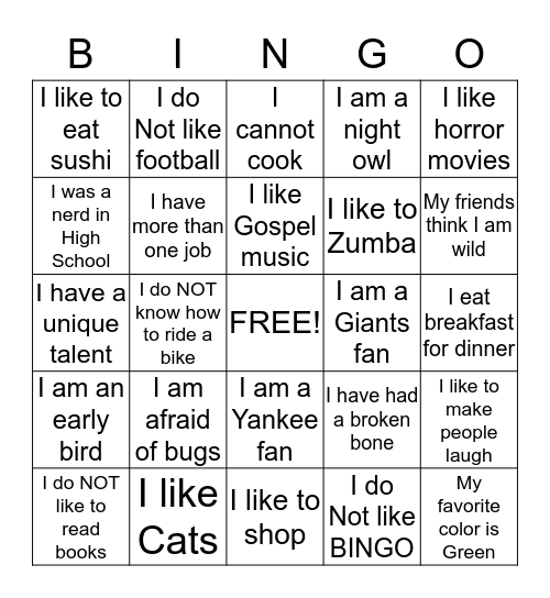 Somerset Home 3 Bingo Card