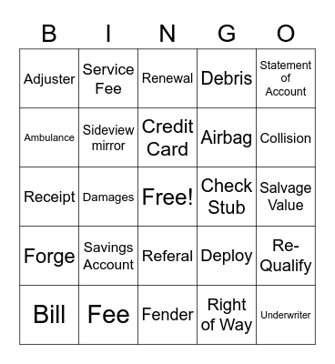 L2Vocabulary Practice Bingo Card
