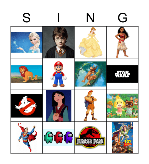 Music Bingo Card