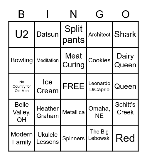 ACT Team Bingo Card