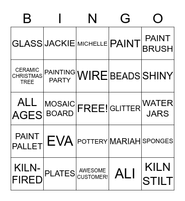 ART CAFE Bingo Card