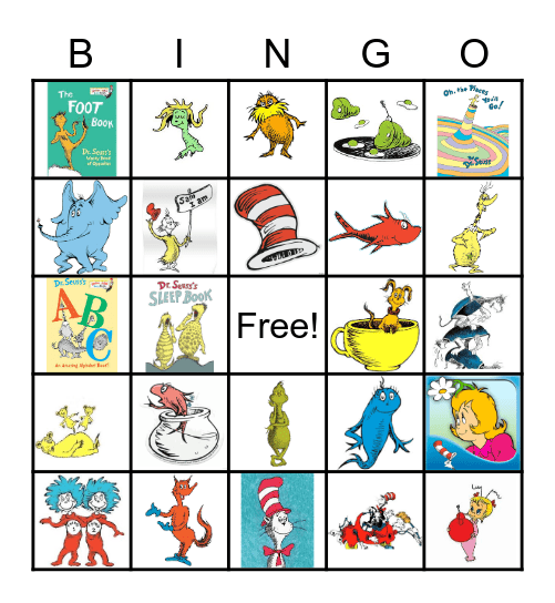 Consolidated School Dr. Seuss BINGO! Bingo Card