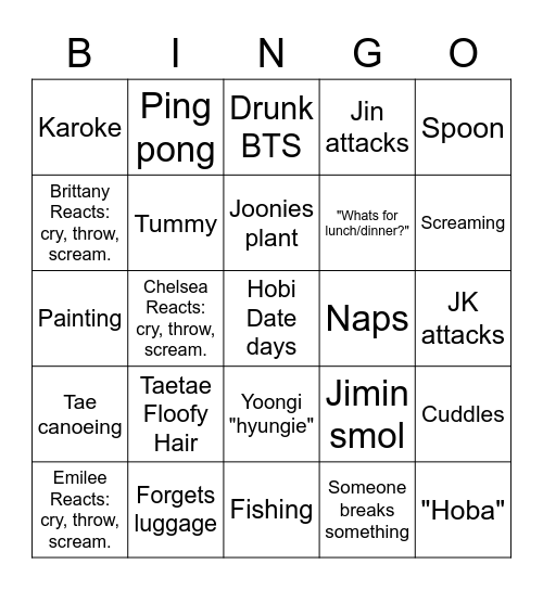 In The Soop Bingo Card