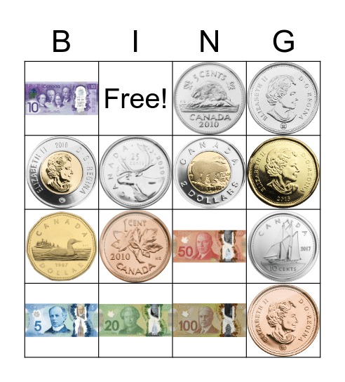 Money bingo Version #2 Bingo Card