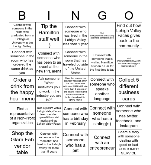 First Friday Social www.LVFevents.com Bingo Card