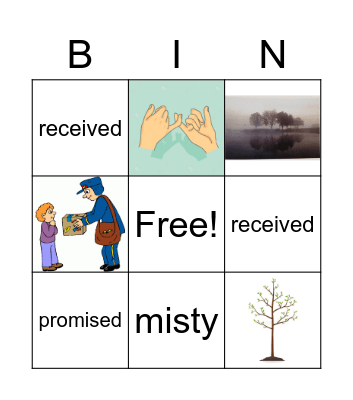 Vocabulary Bingo Card