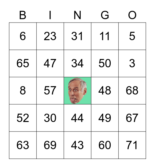 Dr. Marty Bingo Card