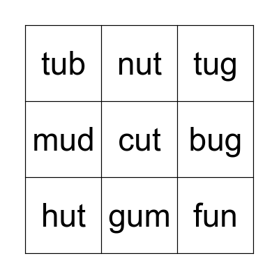 A Tub for Bug Bingo Card