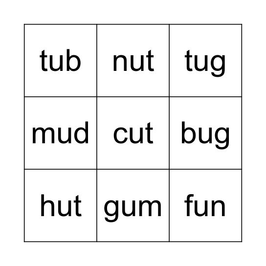 A Tub for Bug Bingo Card