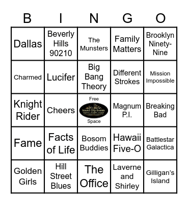 K-Pub TV Theme Bingo Card