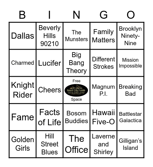 K-Pub TV Theme Bingo Card