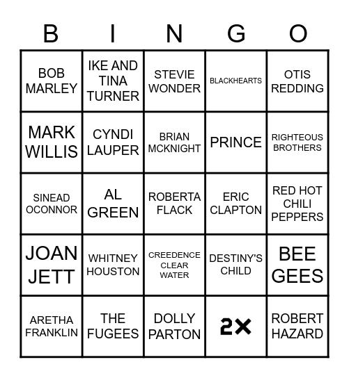 TWO CAN DO IT Bingo Card