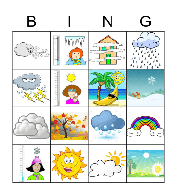 WEATHER Bingo Card