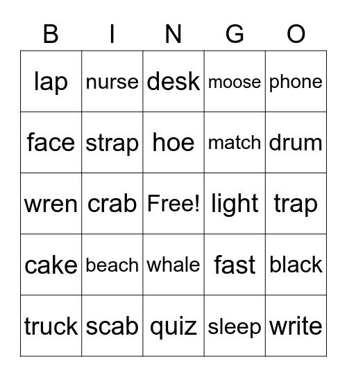 Method Bingo Card