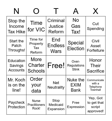 AFP/CHQ Bingo Card