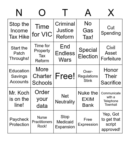 AFP/CHQ Bingo Card