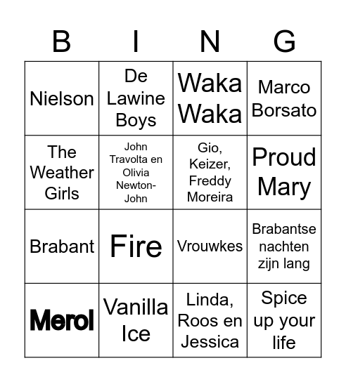Bingo Manon Bingo Card