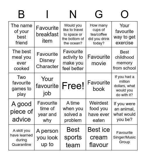 Bingo Card