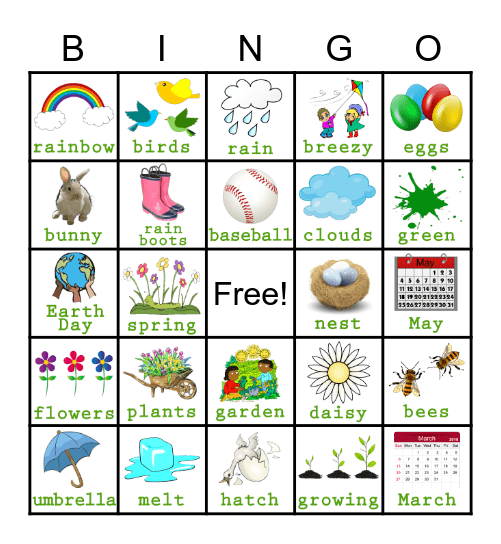 Spring Fling BINGO Card