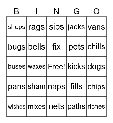 1.6 Bingo Card