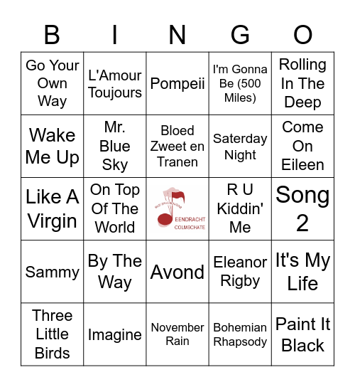 BINGO top2000 Bingo Card