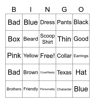 ASL Bingo Card