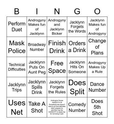 SHOWDOWN BINGO Card