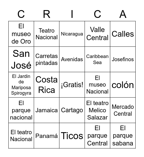 ¡Lotería! Bingo Card