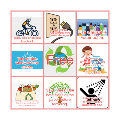 The Amount Of Waste We Generate Bingo Card