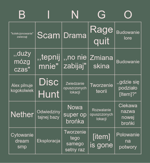 L'gayburg bingo Card