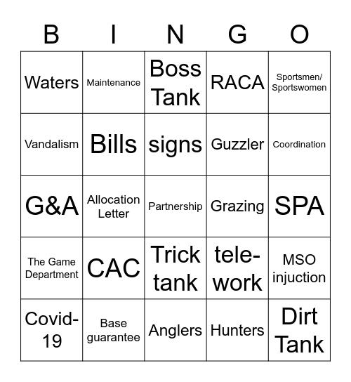 HSP Bingo Card