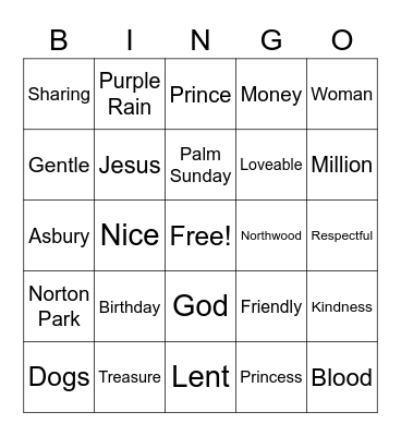 Jesus FaceTime for March Bingo Card