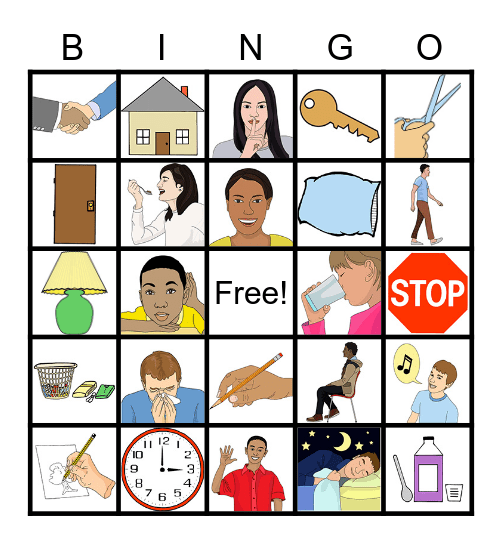 Ability Aware Picture Card Bingo Card