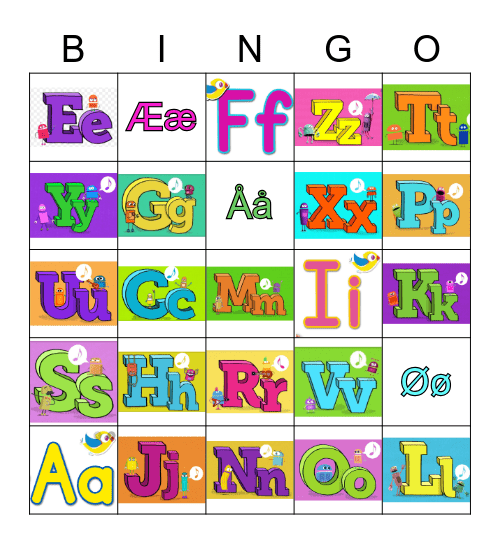 Alfabet Bingo Card