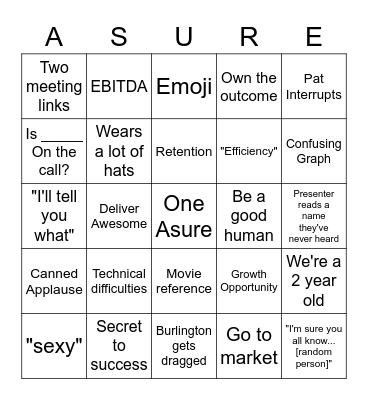 Webinar Bingo Card