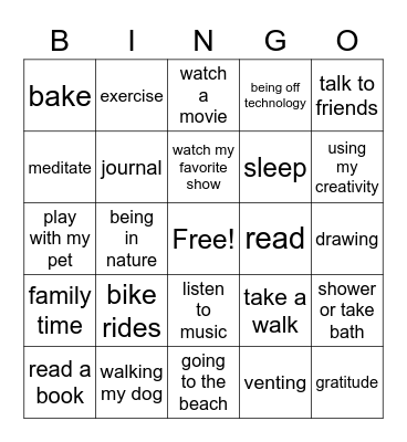 Getting to the Green Bingo Card