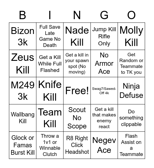 Alt Comp Bingo Card