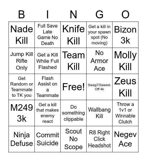 Alt Comp Bingo Card