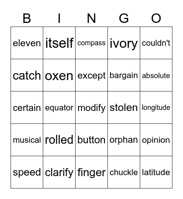 Dan Dan - wk1 Bingo Card