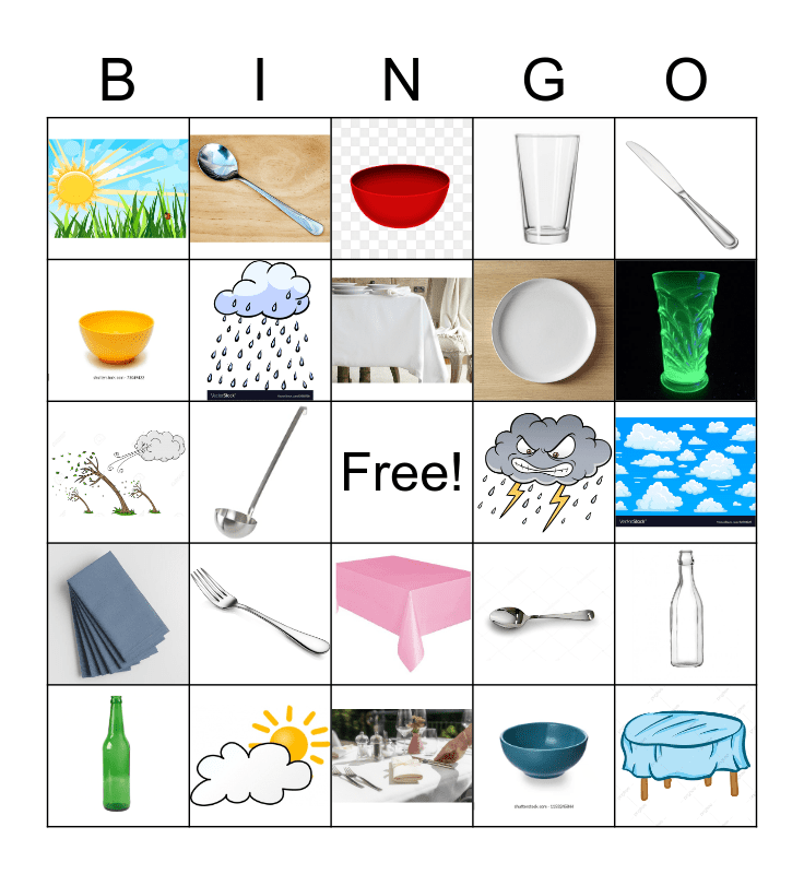 Mettre La Table Bingo Card