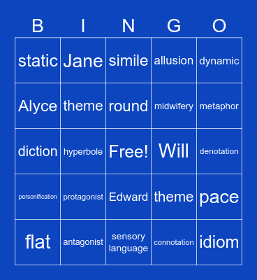 7th Q3 Exam Bingo Card