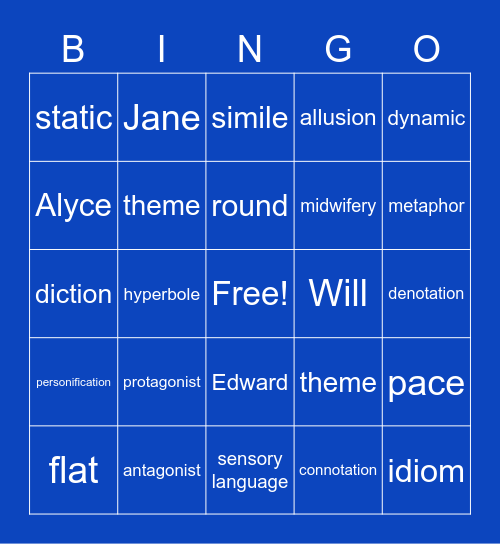 7th Q3 Exam Bingo Card