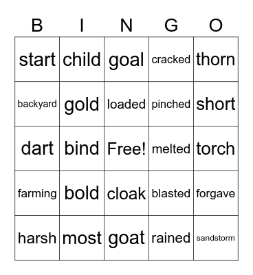 Game Day! Bingo Card