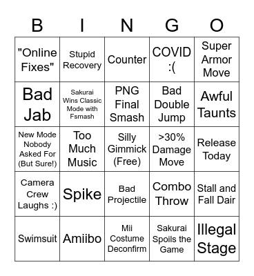 Pyra/Mithra Reveal Bingo Card