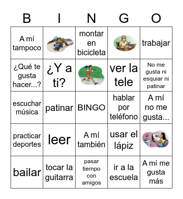 Realidades 1A Bingo Card