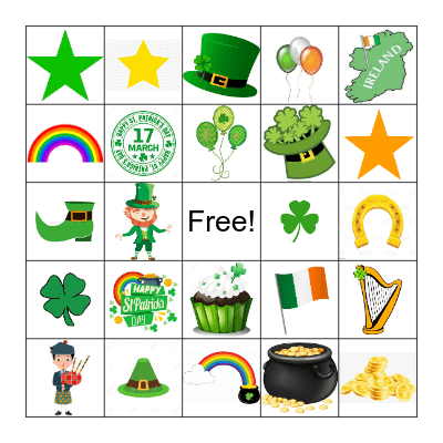 St. Patrick's Day Bingo! Bingo Card