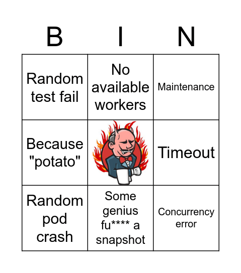 Jenkins bingo Card